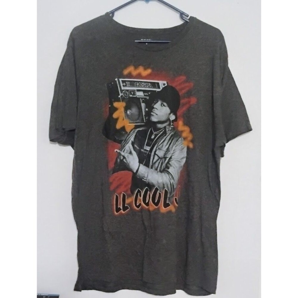 OLD NAVY MENS XL LL COOL J GRAPHIC PRINT GREY SHORT SLEEVE T-SHIRT